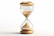 © Alexander Odessa  - hourglass on a white background. generative ai. time is money.