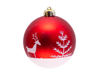 christmas red ball isolated