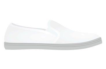 Sticker - White loafer shoes. vector illustration