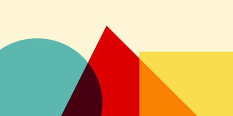 Geometric Objects, Layers with Riso Print Effect - Graphic Element for Fabric, Textile, Clothing, Wrapping Paper, Wallpaper, Poster - Vector Graphic - Perfect for Your Own Decoration or Design