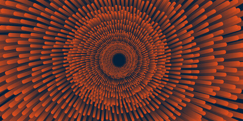 Wall Mural - abstract orange, brown and dark blue minimal retro style geometric pattern background template, 3d g