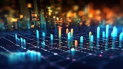 trade market graph chart, trading business concept