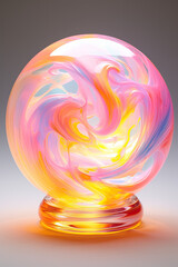 Wall Mural - magic sphere crystal ball - by generative ai