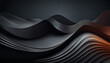 Unobtrusive modern illustration of curving waves in bright colors in ash, dark gray, and slate gray