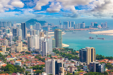 Poster - Aerial view of Georgetown, Penang