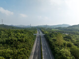 Fototapeta  - view of highway between mountains