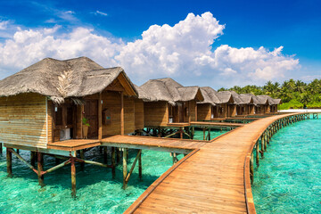 Sticker - Water Villas (Bungalows) in the Maldives