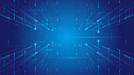 Wall Mural - criss-cross luminescent ray internet technology big data background