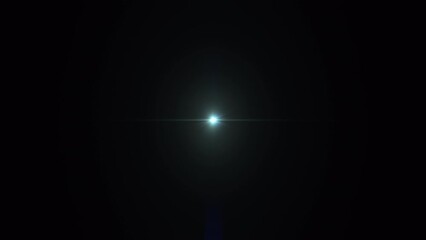 Wall Mural - abstract loop center glow flickering stars light blue optical light lens flares long arm animation b