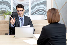 Stringent Interviewer Refusing To Hire Young Inexperienced Girl In The Office	