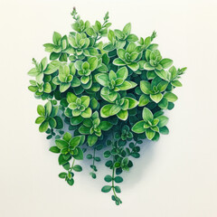 Wall Mural - watercolor of small plant