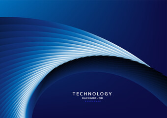 Poster - Abstract neon modern blue background template. High tech line frame. Concept technology, futuristic, big data, Ai, network, business, online, financial, presentation, banner, advert
