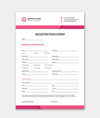  Vector vector admission form illustration of application form registration form