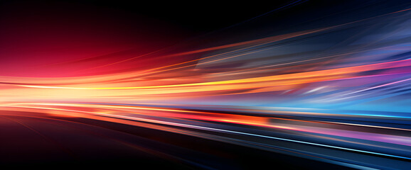 Wall Mural - Dynamic abstract  with vibrant light streaks, ideal for technology, , and velocity concepts, capturing high-speed motion and energy
