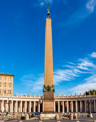 Sticker - Egyptian obelisk on St Peter's square in Vatican, Rome, Italy