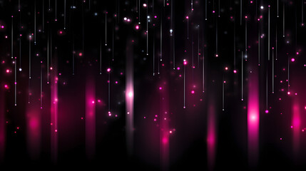 Wall Mural - Starlit Pink Streaks: Scatter texture on a Black Background