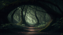 An Enchanted Forest Glade With A Mystical Ambiance- AI Generative
