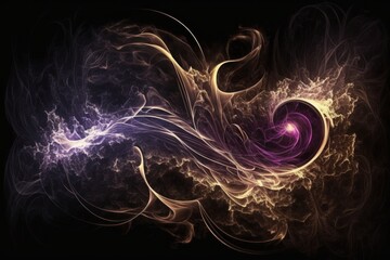 Wall Mural - Abstract background of a combination of smooth swirling energy and smoke