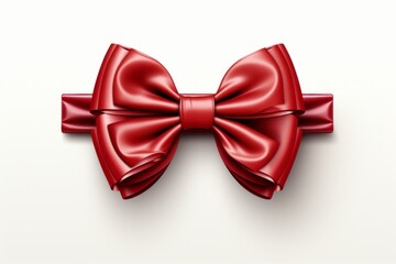 Poster - Bow for decorating gifts on a light plain background. Merry christmas and happy new year concept