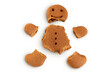 © kolesnikovserg - Gingerbread man isolated on white background. Top view. Flat lay.