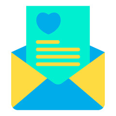 Poster - Flat Love Message icon