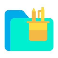 Canvas Print - Flat  Tools Folder icon