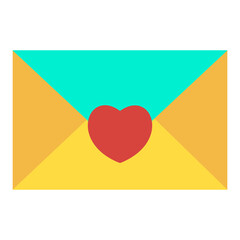 Poster - Flat Heart Letter icon