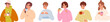 People drinking hot drinks. Women hold tea cup, warm latte or coffee mug. Young person holding beverage and chocolade snugly vector characters