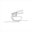 © Suryati - Continuous line art of a bowl of noodles