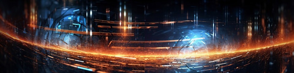illustration, abstract technology background, website header
