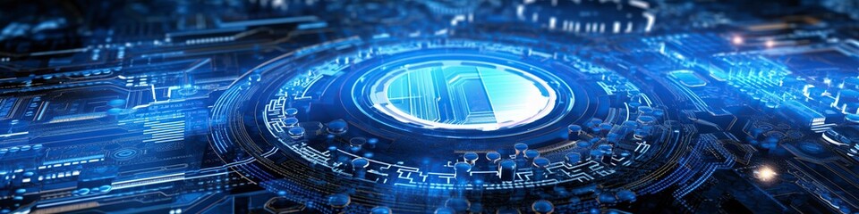 illustration, abstract technology background, website header