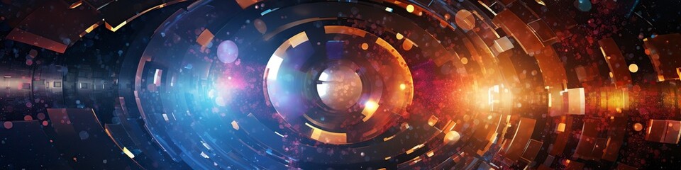 illustration, abstract technology background, website header