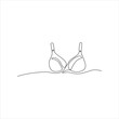 Continuous line art of bra