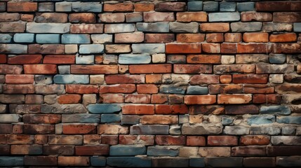 A close-up of a brick wall. Generative AI