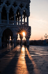 Wall Mural - sunrise in Venice Italy at San Marco square