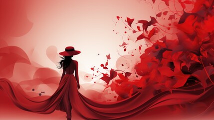 Wall Mural - Red fashion background stock photography