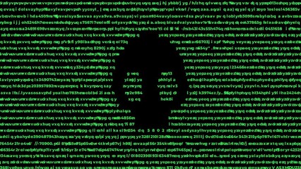 hacking screen.  computer viruses.  a computer screen filled with random numbers with a skull logo.  animation