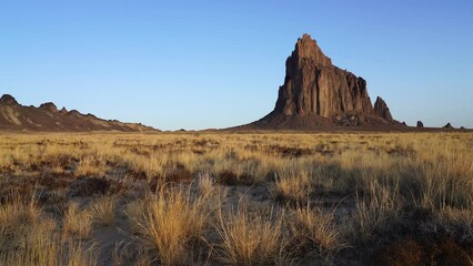 Wall Mural - shiprock new mexico southwestern desert landscape, america, usa.