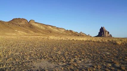 Wall Mural - shiprock new mexico southwestern desert landscape, america, usa.