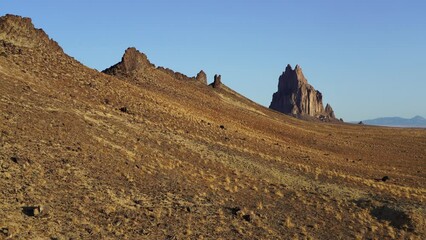 Wall Mural - shiprock new mexico southwestern desert landscape, america, usa.