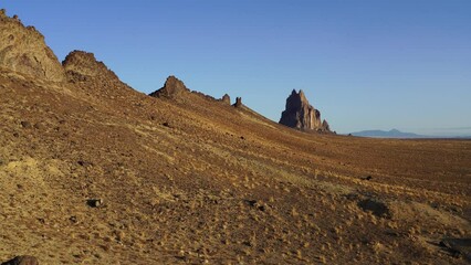 Wall Mural - shiprock new mexico southwestern desert landscape, america, usa.