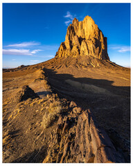Wall Mural - shiprock new mexico southwestern desert landscape, america, usa.