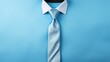 © ProVector - Happy Fathers Day blue background with a blue tie. Generative AI