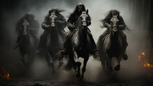 The Four - 4 -  Horsemen Of The Apocalypse - Armageddon - End Of The World - Prophecy - Revelations. - Bible - The Last Days - Israel - War - Famine 