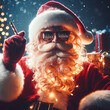 Santa's night out, AI generated illustration
