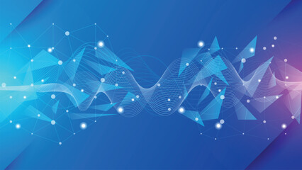 Wall Mural - abstract plexus technology futuristic background