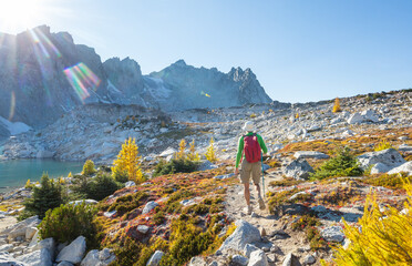 Sticker - Hike in autumn season