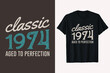 © Raju - vintage classic 1974 aged-to-perfection typography t-shirt design.