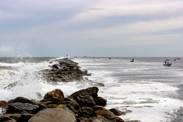 waves and rocks