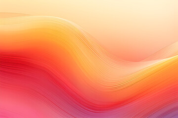 Wall Mural - Futuristic Wavy Motion Speed Lines Background or Backdrop With Indian Red, Pastel Orange and Tomato Colors. Good for Design Texture.